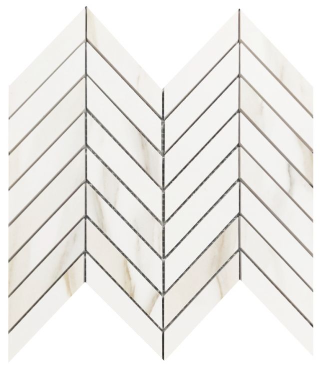 Classici Calacatta Gold Matte Chevron 10 x 12